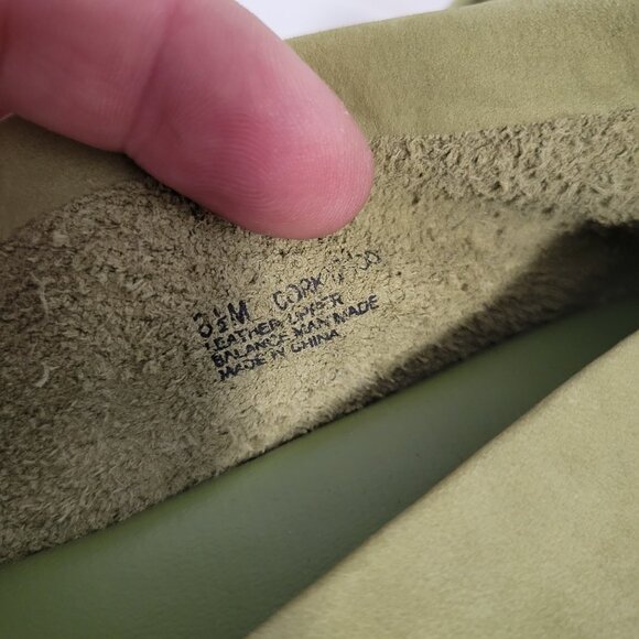 Vintage Summer Green Wedge Sandal -Open Toe /Low Heel - Picture 4 of 4